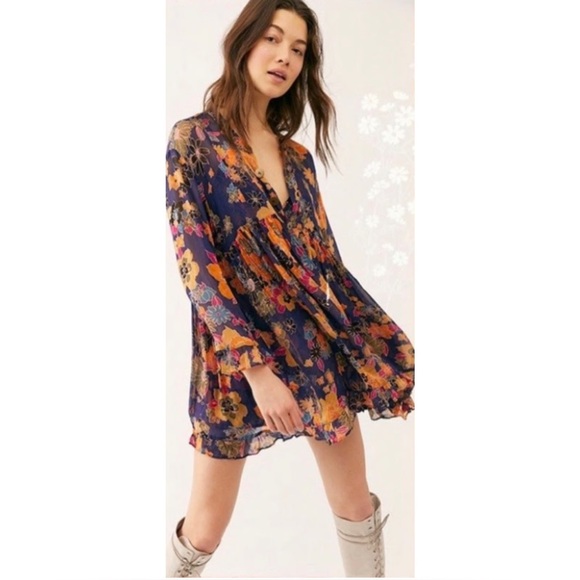 Free People Tops - Free People Blue and Orange Top Vibrant and Stylish